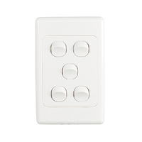 Trader Cougar COSWV5G | 5 Gang 16A Switch | White