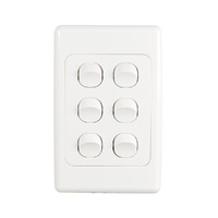 Trader Cougar COSWV6G | 6 Gang 16A Switch | White