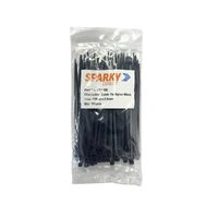 4Site CT150B | 150 x 3.6mm Black Nylon Cable Tie | 100 Pack