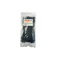 4Site CT200B | 200 x 4.8mm Black Nylon Cable Tie | 100 Pack