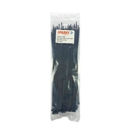 4Site CT370B | 370 x 4.8mm Black Nylon Cable Tie | 100 Pack