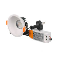 DOMUS DEEP-9-WHT | 9W Tri Colour LED Recessed SMD Dimmable White Downlight IP54