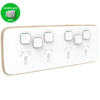 Clipsal Iconic Arctic White Essence Skin Socket Switch Horizontal Quad 2 Extra Switch | E3015-4XXUAC-AW