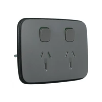 Clipsal Iconic E3025-AG | Essence Double Power Point Complete | Ash Grey