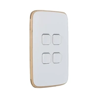 Clipsal Iconic E3044-AW | 4 Gang Essence Light Switch | Arctic White