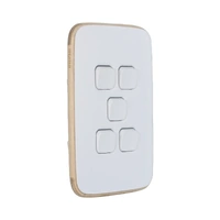 Clipsal Iconic E3045-AW | 5 Gang Essence Light Switch | Arctic White