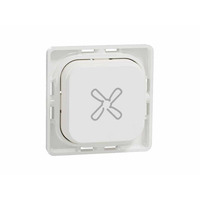 Clipsal Iconic E40APBF-AW | Iconic Fan Push Button Assembly | Arctic White | Single Buy
