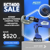 Major Tech ECT400 | Battery-Powered Crimping Tool