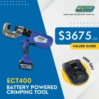 Major Tech ECT400 | Battery-Powered Crimping Tool