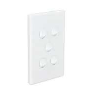Legrand ED770-5WE | Dedicated Plate 5 Gang Switch 16Amp Excel Life