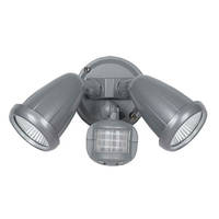 TELBIX ILLUME EX2SSL | Twin 10W LED Spot with Motion Sensor SILVER