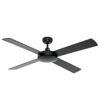 Caprice Black 1300 Ceiling Fan FC250134BK  | 4 Blade | Mercator