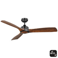 Mercator Ikuu FC620133GBK | Smart Minota DC Ceiling Fan | Black Body | Dark Timber Blades | Wi-Fi Product main image