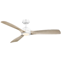 Mercator Ikuu FC628133GWH | Smart Minota DC Ceiling Fan - Light | White Body | Light Timber Blades | Wi-Fi