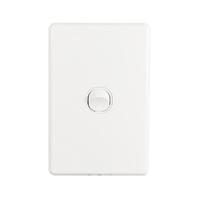 Trader Flat Cat FLSWV1G | 1 Gang 16A Vertical Slimline Switch | White