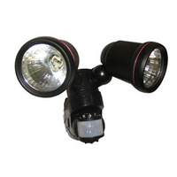 MATELEC FMS12030| TRINITY Twin 75w Spot with Motion Sensor BLACK