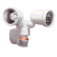MATELEC FMS12035| TRINITY Twin 75w Spot with Motion Sensor WHITE