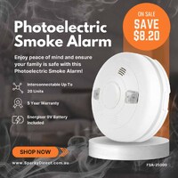 Matelec FSA-25000 | Photoelectric Smoke Alarm 240v/9v