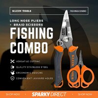 Klein FishingCombo | A-OFP000 Fishing Pliers + A-OFS000 Fishing Braid Scissors Combo