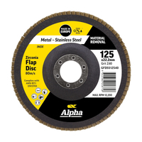 Alpha GFDSS12540 | Zirconia Flap Disc 125mm Grit Z40 Type 29 | Single Buy