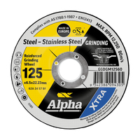 Alpha GGDGM12560 | Metal Grinding Disc 125 x 6.5mm XTRA | Single Buy