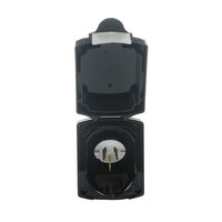 Trader Hippo GSMHPAIBK | Weatherproof Caravan Inlet 15 Amp IP34 Black