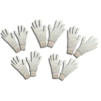 Deluxe Cotton Inner Gloves 5 Pack | For use with all rubber gloves | One size fits most | Gloveinner