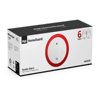 PSA HG3000-6Pack | HomeGuard Photoelectric Smoke Alarm 240V/9V White | Interconnectable | 6-Pack