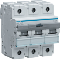 HAGER HMF390T | 100Amp Three Pole 10kA Circuit Breaker | C Curve