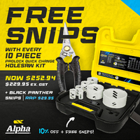 Alpha HSKELW10QR | 10 Piece Prolock Quick Change Holesaw Kit