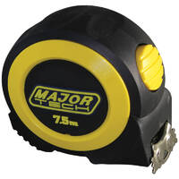 Major Tech HV0375 | 7.5m Measuring Tape | Black & Yellow
