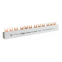 Hager KDN380A | 12 Pole 3 Phase Fork Style Insulated Busbar 80A 16mm² 