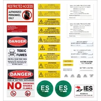 IES KLIBDC02 | Lithium Ion Battery Label Kit | CEC & AS/NZS 5139 Compliant