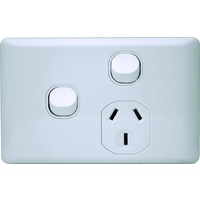Single Power Point GPO 10 Amp with 16 Amp Extra Switch KS Series | KSGPO1X