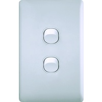 2 Gang 16Amp 250v White Switch (KS Series) | Pulset KSSW2V