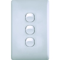 3 Gang 16Amp 250v White Switch (KS Series) | Pulset KSSW3V