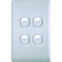 4 Gang 16Amp 250v White Switch (KS Series) | Pulset KSSW4V