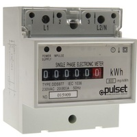 Pulset KWH/1 | Single Phase 80amp KW Hour Meter