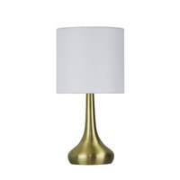 Lighting Factory LF9205AB | Lola On & Off Touch Lamp | Antique Brass