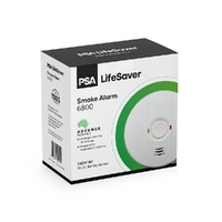 PSA LIF6800 | 240V Photoelectric Smoke Alarm with 9V DC Battery Backup | 10YR Warranty