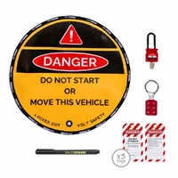 Volt Safety LOCKOUT-SW-40-K | Steering Wheel Lockout Cover Kit With Lock & Key | 40cm