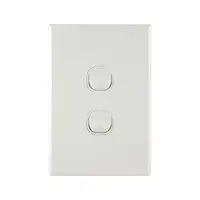 CSG LS102V-L | GEO 2 Gang Slimline Switch 10AX | White
