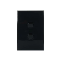 CSG LS102VB-L | GEO 2 Gang Slimline Switch 10AX | Black