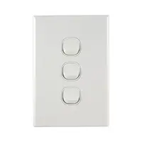 CSG LS103V-L | GEO 3 Gang Slimline Switch 10AX | White