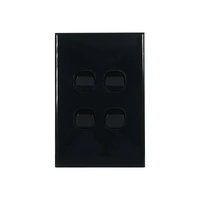 CSG LS104VB-L | GEO 4 Gang Slimline Switch 10AX | Black