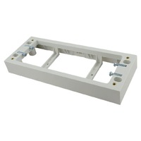 CSG MB25-4-L | 4 Gang GPO Quad 25mm Mounting Block | White