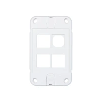 Diginet MEDMGP4G1D3S | MEDM 4 Gang Grid Plate – Suits Clipsal Iconic 40M | 1 Dimmer, 3 Switch Config