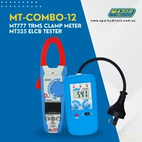 Major Tech MT-COMBO-12 | MT777 TRMS Clamp Meter + MT325 ELCB Tester + Free MTCT25 Tungsten Holesaw