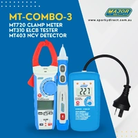 Major Tech MT-COMBO-3 | MT720 Clamp Meter + MT310 ELCB Tester + MT403 NCV Detector