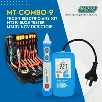 Major Tech MT-COMBO-9 | TKC3-9 Electricians Tool Kit+ MT310 ELCB Tester + MT402 AC NCV